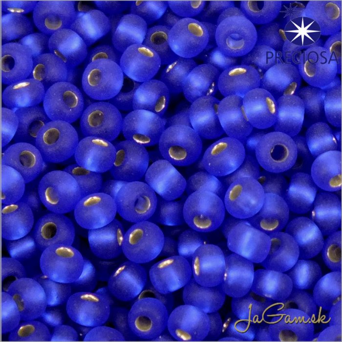 Rokajl Preciosa 10/0 Modrá zafír so strieborným prieťahom č.37080-25g (PR10019)